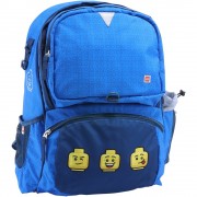 Školní batoh LEGO Freshmen Faces Blue, gelové pero s minifigurkou a doprava zdarma