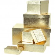 Krabička 28,5x19,5x13 cm Zlatá