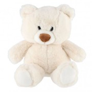 Medvěd sedící plyš 35cm bílý 0+