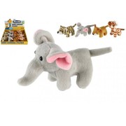 Zvířátko safari/ZOO plyš 10-15cm 4 druhy 3m+