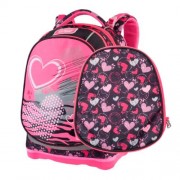 Školní batoh Target srdce růžovo-černý