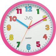 Dětské nástěnné hodiny JVD sweep růžové