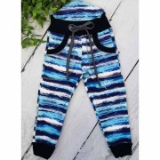Dětské softshellové kalhoty BLUE BARS s fleecem
