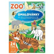 Omalovánky A4 se samolepkami Zoo