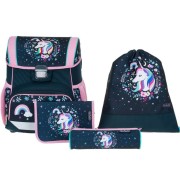 Školní aktovka Herlitz Loop Unicorn - 4dílný set