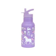 A Little Lovely Company - nerezová lahev na pití, 350 ml  - jednorožci a duha
