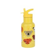 A Little Lovely Company - nerezová láhev na pití, 350 ml - zvířecí kamarádi