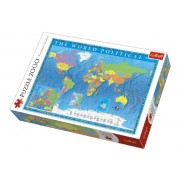 Puzzle Politická mapa světa 2000 dílků 96x68cm
