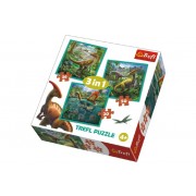 Puzzle 3v1 Svět Dinosaurů 20x19,5cm
