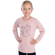 Dívčí tričko Bettymode KOUZELNÁ ZAHRADA PUDROVÁ  dlouhý rukáv