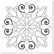 Malování pískem šablona Mandala U