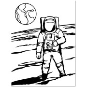Malování pískem šablona Astronaut