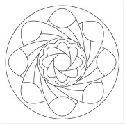 Malování pískem šablona Mandala W