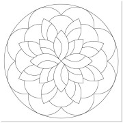 Malování pískem šablona Mandala 6.