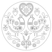Malování pískem šablona Mandala 25. folklórní