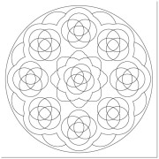 Malování pískem šablona Mandala 10.