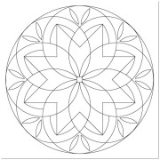 Malování pískem šablona Mandala 16.