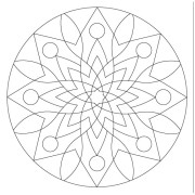 Malování pískem šablona Mandala 18.