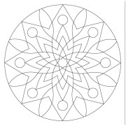 Malování pískem šablona Mandala 18.