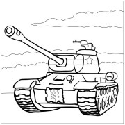 Malování pískem šablona Tank