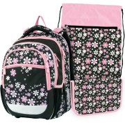 Školní batoh pro prvňáčka Stil Flowers 3dílný SET a psaníčko s drukem zdarma
