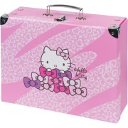 Skládací školní kufřík s kováním Baagl Hello Kitty Sweet Leopard