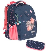 Školní batoh BELMIL Sturdy Beautiful Flowers + pouzdro