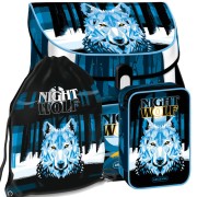 Školní aktovka Ars Una Night Wolf SET, pastelky a doprava zdarma