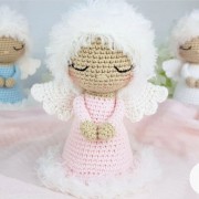 Dione design Sada na háčkování - Andělky Athelasky růžové