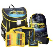Aktovka pro prvňáčky Spirit Racer, 5dílný set