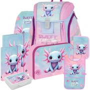 Škoní aktovka Oxybag Premium Light Axolotl - 8dílný set