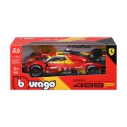 Bburago - RACING, Ferrari 499P - 24h Le Mans Champion 2024, červená, 1:24