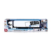Bburago - HAULERS LIFT & LOAD, M-B Actros kamion s přívěsem + příslušenství, 1:43
