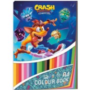Blok barevných papírů Crash Bandicoot A4 24ks