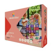 Cleverclixx – Magnetická stavebnice Creative Pack Pastel – 125 ks