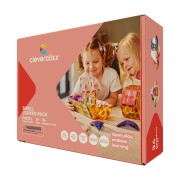 Cleverclixx – Magnetická stavebnice Small Curved Pack Pastel – 34 ks