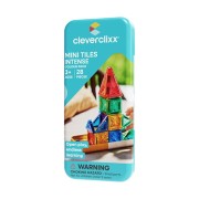 Cleverclixx – Magnetická stavebnice Mini Tiles Pack Intense – 28 ks