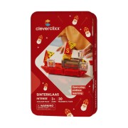 Cleverclixx – Magnetická stavebnice Mini Tiles - Mikuláš – 30 ks