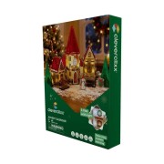 Cleverclixx – Magnetická stavebnice Adventní kalendář Vánoční vesnička – 46 ks