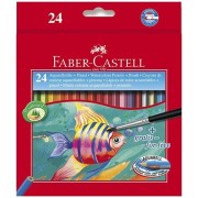 Akvarelové pastelky Faber-Castell 24 barev + štětec