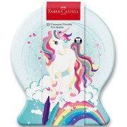 Dětské fixy Faber-Castell Castle connector unicorn - sněhová koule 33 barev