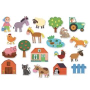 Magnety pro děti farma dřevěné Vilac