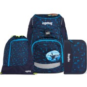 Školní batoh Ergobag prime Fluo modrý SET