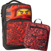 Školní batoh LEGO Ninjago Red Maxi Plus 2dílny set, svačinový box a doprava zdarma