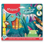 Dětské fixy Maped Jumbo Jungle Fever - 12 barev