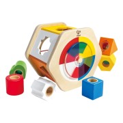 Dřevěná vkládačka s geometrickými tvary