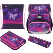Aktovka do první třídy Herlitz Loop Plus Magic Unicorn 4d. set a nůžky pro prvňáčky zdarma