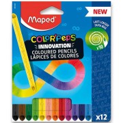 Maped Color ´peps infinity bezdřevé pastelky trojhranné 12 barev