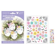 Sada k dekorování na 4ks vajíček - jednorožci