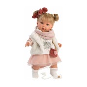 Llorens 42402 - realistická panenka se zvuky a měkkým látkovým tělem JULIE - 42 cm